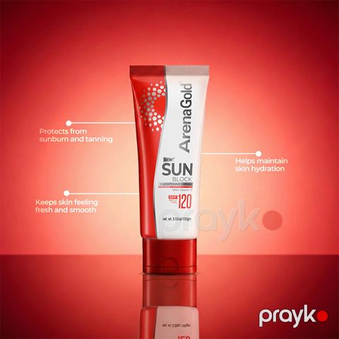 Arena Gold Sun Block SPF 120 Günəşdən Qoruyucu Krem 60 q — Bakı