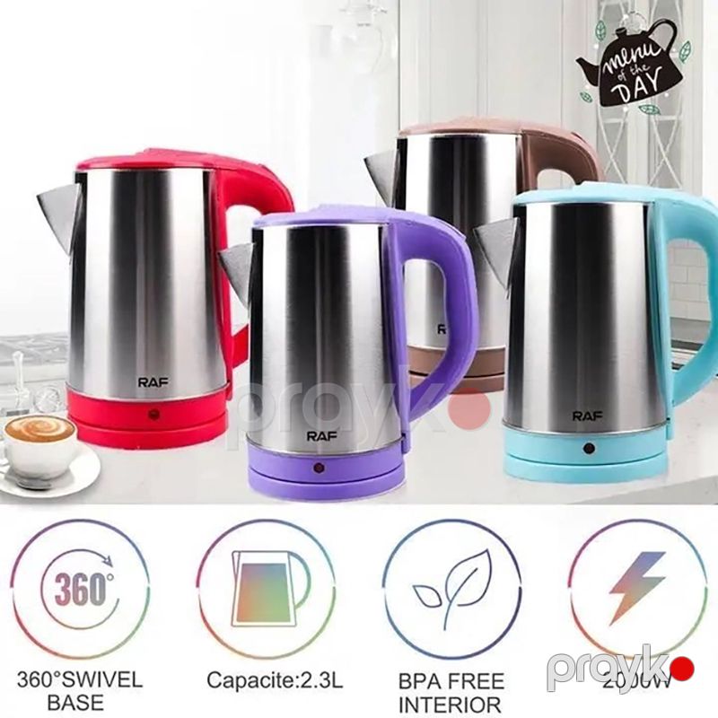 RAF R-7883 Elektrikli Çaydan Paslanmaz Polad Çaydan Tutum 2,3 L — Elektrik çaydanları və termoslar, Bakı (5)
