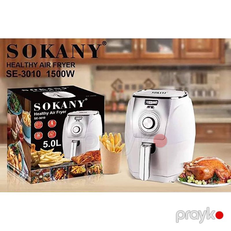 Sokany Air Fryer Yağsız 1500W 5.0 Litr Tutumlu Sokany SK-3010 Hava Fritöz — Digər mətbəx texnikası, Bakı (7)