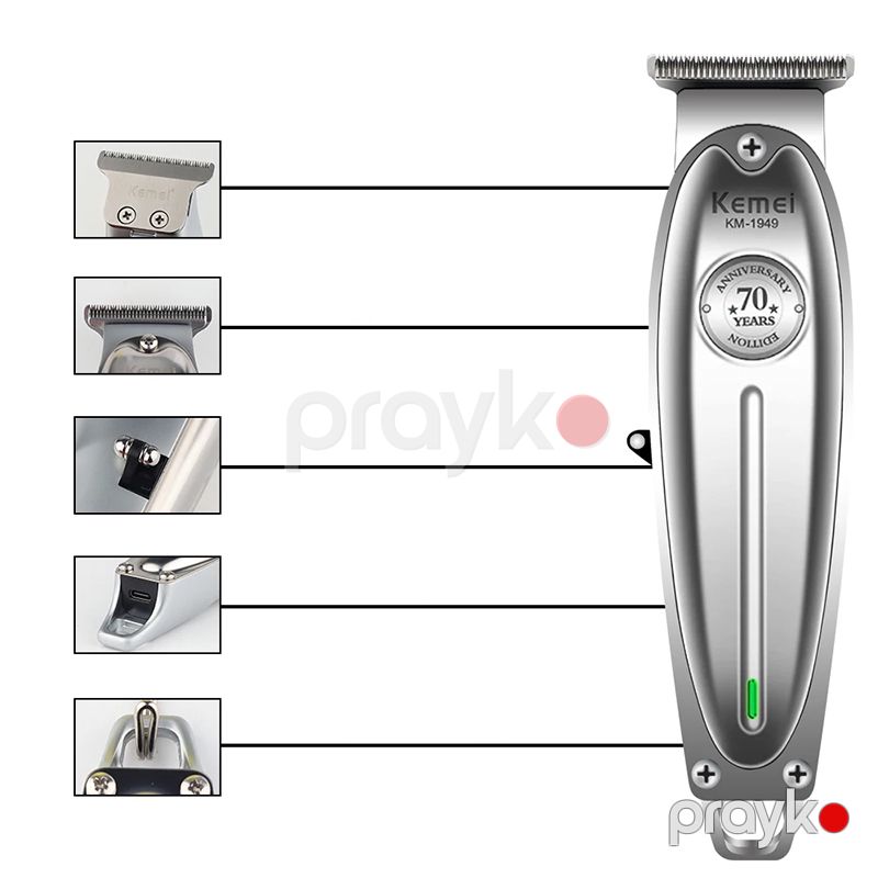 Kemei Elektrikli Metal Professional Kişi Saç Təraş Maşını Trimmer kemei km 1949 — Usturalar, trimmerler və epilyatorlar, Bakı (7)
