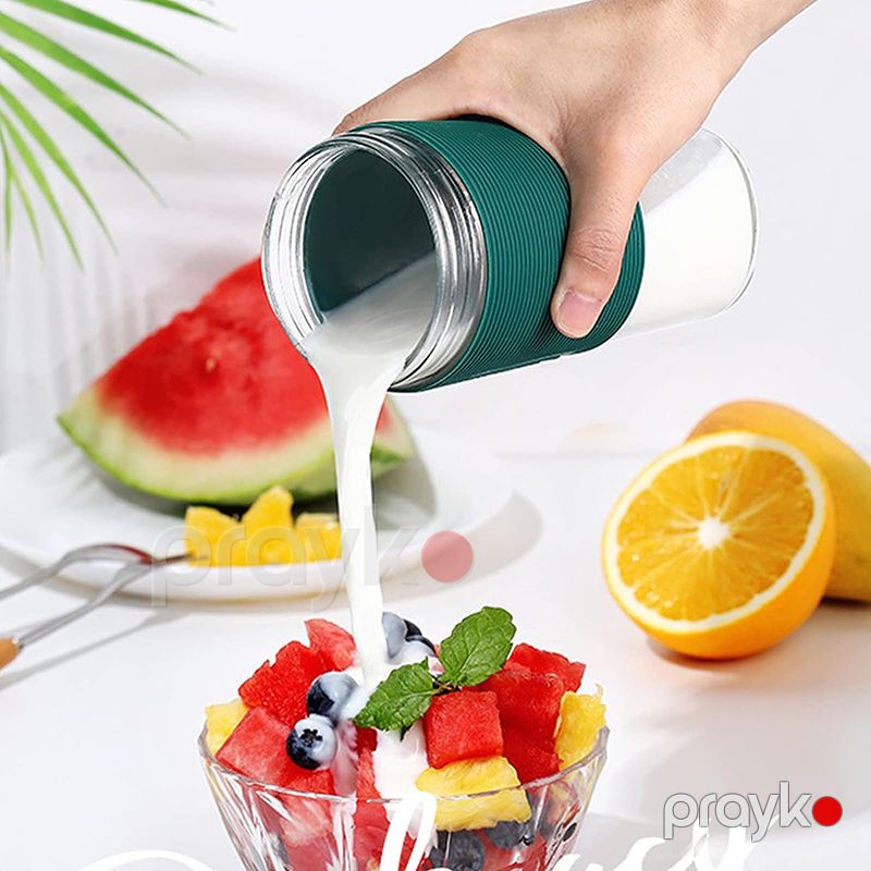 USB Elektrikli Portativ Kokteyl Hazırlayan Blender Mini Qida Qarışdırıcı Mikser 300ml 4 Bıçaqlı Smoothie Shakes — Blenderlər, xırdalayanlar və mikserlər, Bakı (4)