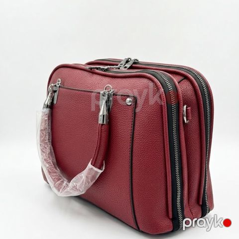 Bordo Qadın Çantası – Premium Dəri Görünüşlü Çiyin və Əl Çantası — Bakı