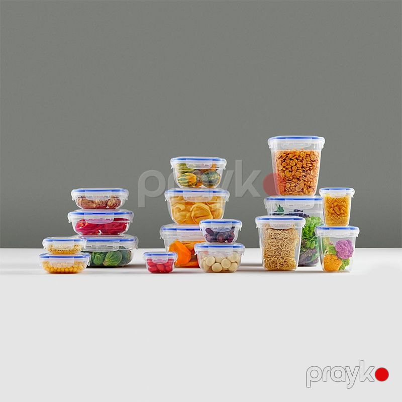 4-lü Saxlama Qabı 500-900-1500 2400ml Klidli Sızdırmaz Saxlama Qabı Şəffaf Plastik Qida Saxlama Qabı — Qablar və mətbəx əşyaları, Bakı (6)