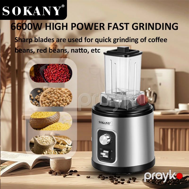 Sokany SK-6666 - 2-i 1-də Paslanmayan Polad Bıçaqları olan Çox Məqsədli Qarışdırıcı Blender 6600 W Güc — Blenderlər, xırdalayanlar və mikserlər, Bakı (2)