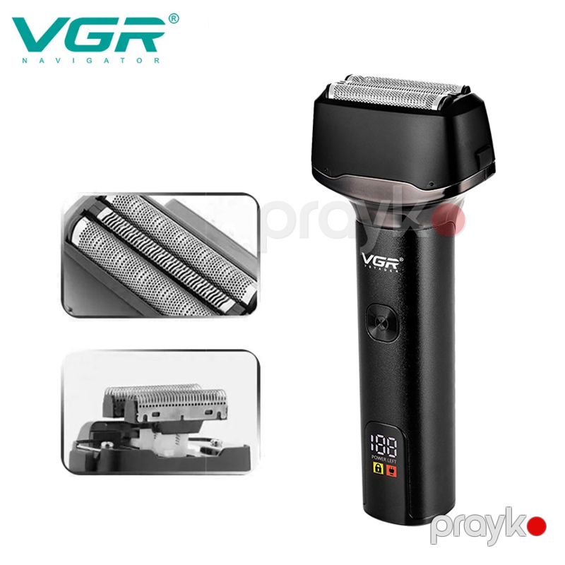 VGR V-371 Yüksək Keyfiyyətli Trimmer Suya Davamlı Ipx5 Elektrikli Akkumulyatorlu Üz Saqqal Təraş Maşını Kişilər üçün — Usturalar, trimmerler və epilyatorlar, Bakı (4)