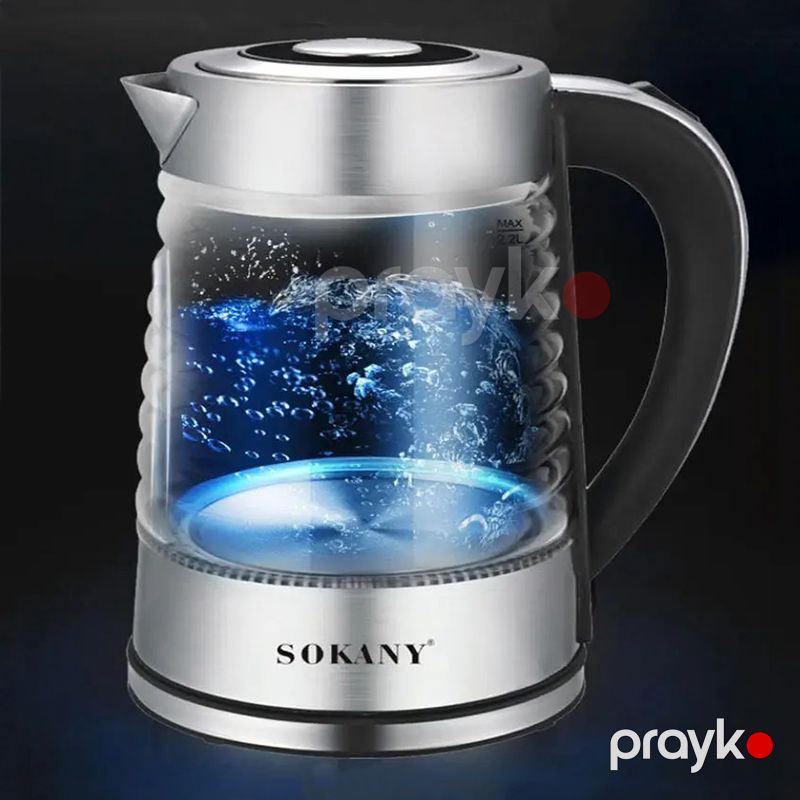 Zogıfts Sokany Böyük Tutumlu Elektrikli Şüşə Çaydan 2000W Yüksək Temperatur Nəzarəti SO-SK-1027 2.2 L — Elektrik çaydanları və termoslar, Bakı (2)