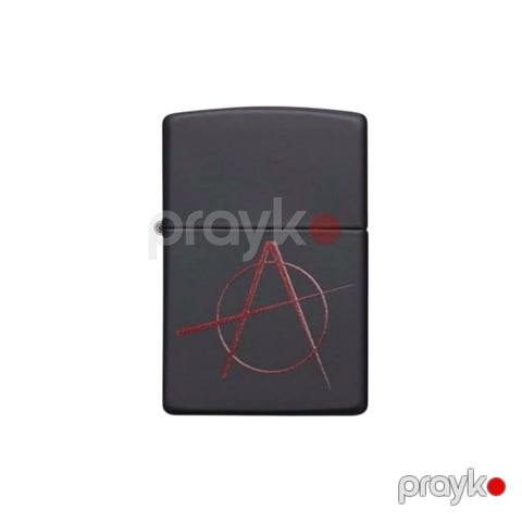Alışqan Zippo Anarchy Symbol Black Matte — Bakı