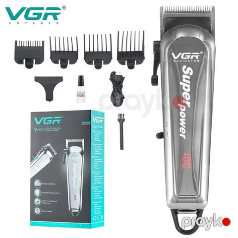 Orijinal VGR Professional Sürətli Şarj Edilə Bilən Elektrikli Saç Kəsmə Maşını Güclü Bərbər Saç Təraş Bıçağı — Bakı