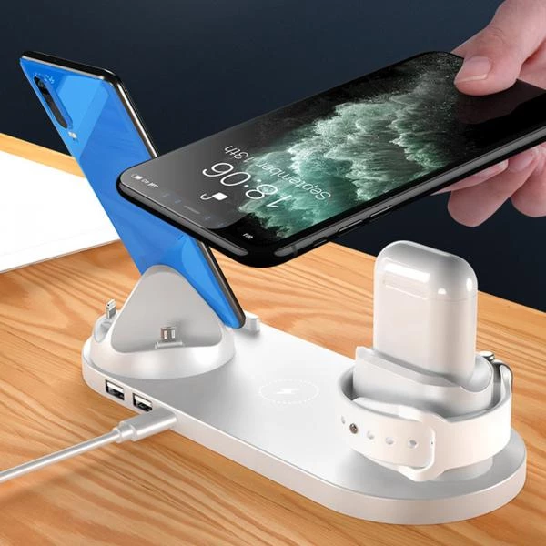 iPhone, Android və digər cihazlar üçün simsiz qida cihazı "altısı birində" 15W — Mallar, Bakı (3)
