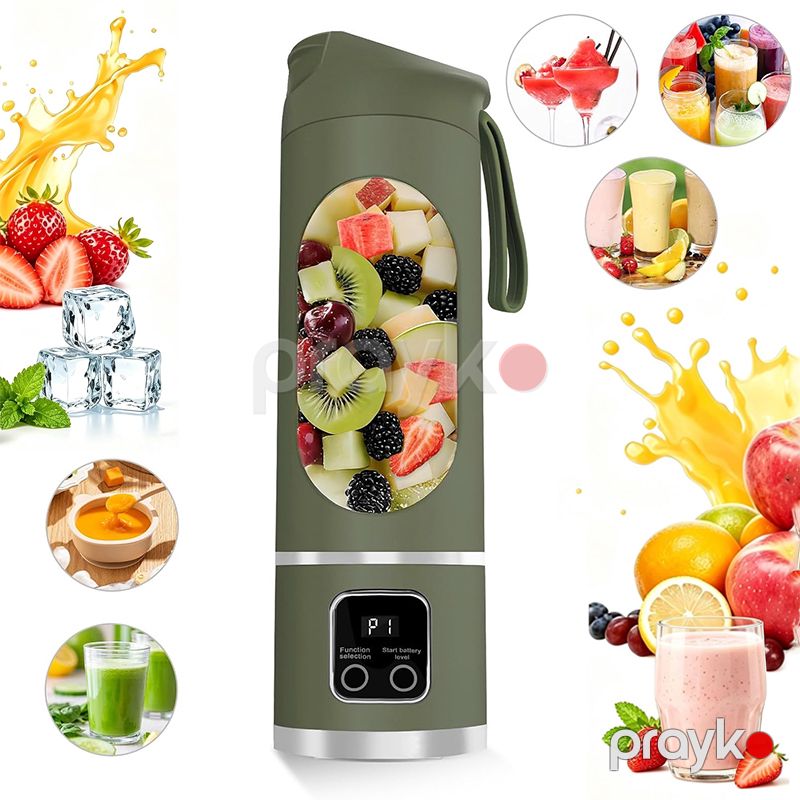 Mini Juice HS-860 6 bıçaqlı kokteyl blenderi Simsiz Meyvə Qarışdırıcı Blender — Ev texnikası, Bakı (5)