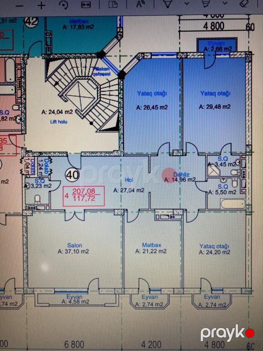 Satılır 4 otaqlı yeni tikili 208 m² — Mənzil, Bakı (3)