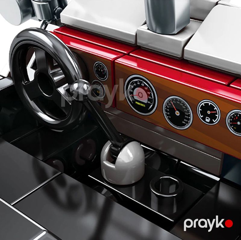 Konstruktor Avtomobil Geri Çekmə Motorlu Retro Oyuncaq Avtomobil 492 ədəd Plastik Blok Mercedes Benz SKK Sportc Car Roadster — Oyuncaqlar, Bakı (6)
