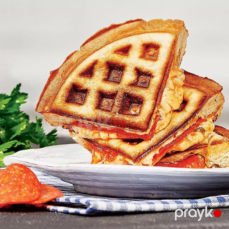Sonifer SF-6084 220v Termostat Nəzarətli Yuvarlak Elektrikli Toster Böyük Tutumlu Waffle Hazırlayıcı 1000W — Toster və vaflyasıcı, Bakı (5)