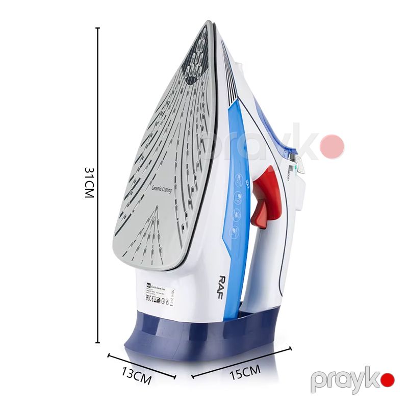 RAF R.1207 Buxarlı Ütü Keramika Altlıqlı Buxarlı Ütü 2600W — Ev texnikası, Bakı (4)
