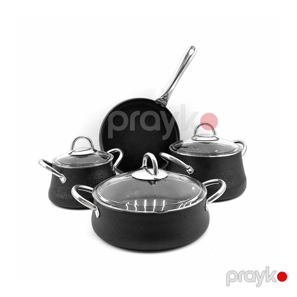 Chef Rubenıs Bestcook Luxury 7 Parçalı Qazan Tava Dəsti Qara RC100 — Qablar və mətbəx əşyaları, Bakı (8)