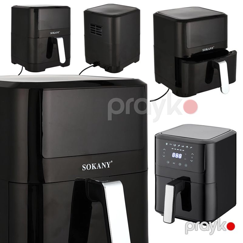 Sokany Rəqəmsal Toxunma Ekranlı Ağıllı Air Frey 8l Hava Firitözü Əvvəlcədən Tərtib edilmiş Reseptli SK-8043 Sensorlu Fritöz — Digər mətbəx texnikası, Bakı (4)