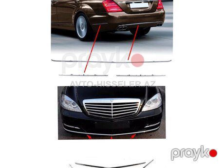 Mercedes W221, Mercedes S221 bufer nikeli xrom kantı — Bakı