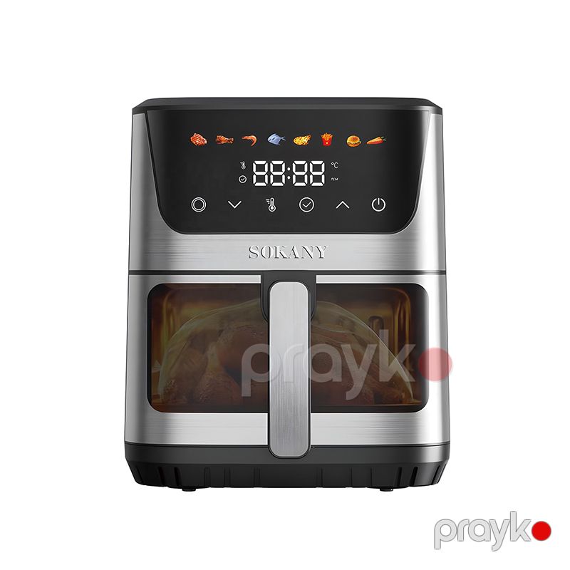 Sokany Görünən Hava Fritöz 2000v Elektrikli Fritöz Yağsız Ağıllı Hava Fritöz Qril 8.5 litrlik Air frey SK-10107 — Digər mətbəx texnikası, Bakı (4)