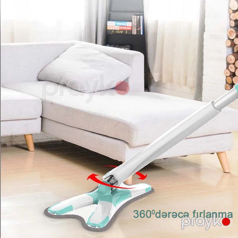 Ev üçün Funksional Özüsıxan Polsilən 360° Fırlanan Başlıqlı Mop Polsilən — Mallar, Bakı (2)