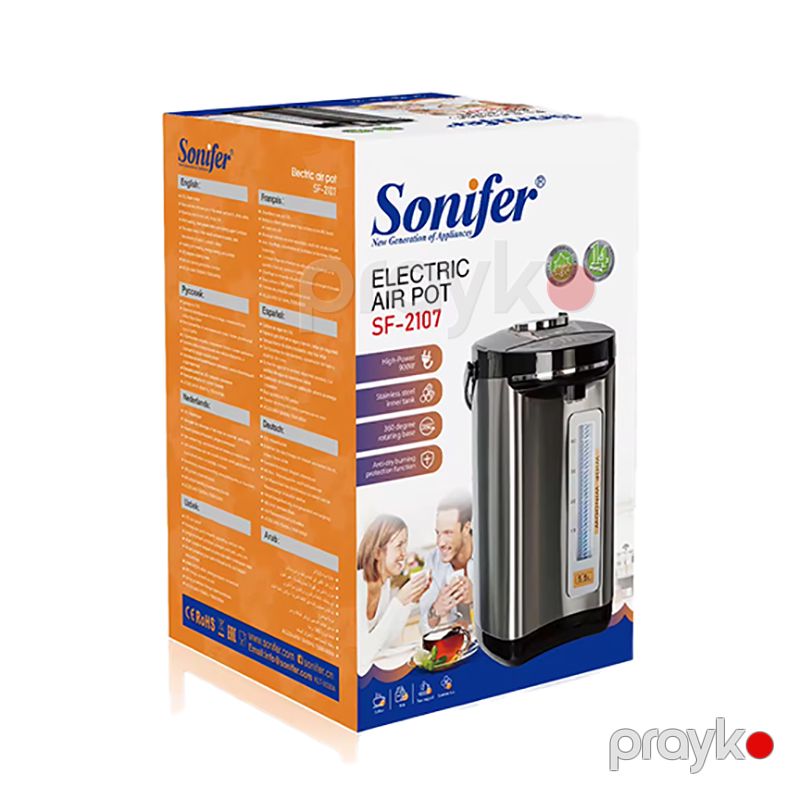 Sonifer SF-2107 Çaydan Paslanmayan Polad Elektrikli Çaydan Böyük Tutumlu Çaydan 5.5L Termopot — Samovarlar, Bakı (3)