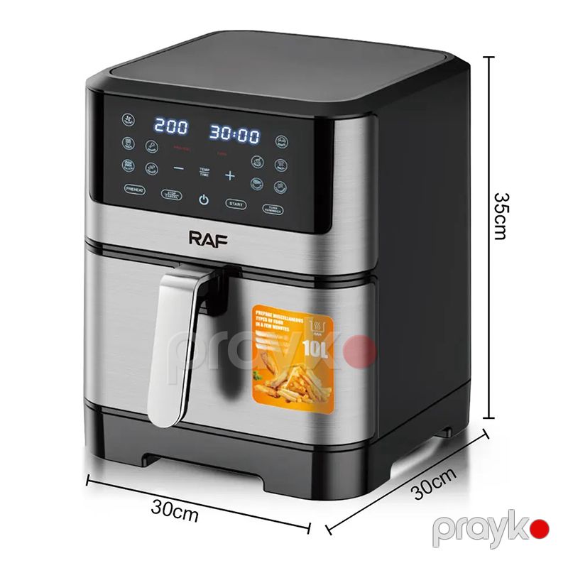 RAF R.5339 Reqemsal Hava Fritözü 1800W Gücündə Peşəkar LED Ekran Böyük Tutumlu Gümüş Air Fryer 10L — Digər mətbəx texnikası, Bakı (5)