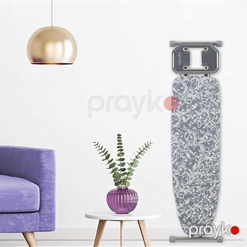 Cındy CM-038 Ütü Masası Boz Rengli Cingillioglu Cindy Ütü Masası 33x115 sm Gül Desenli Ütü Masası — Bakı