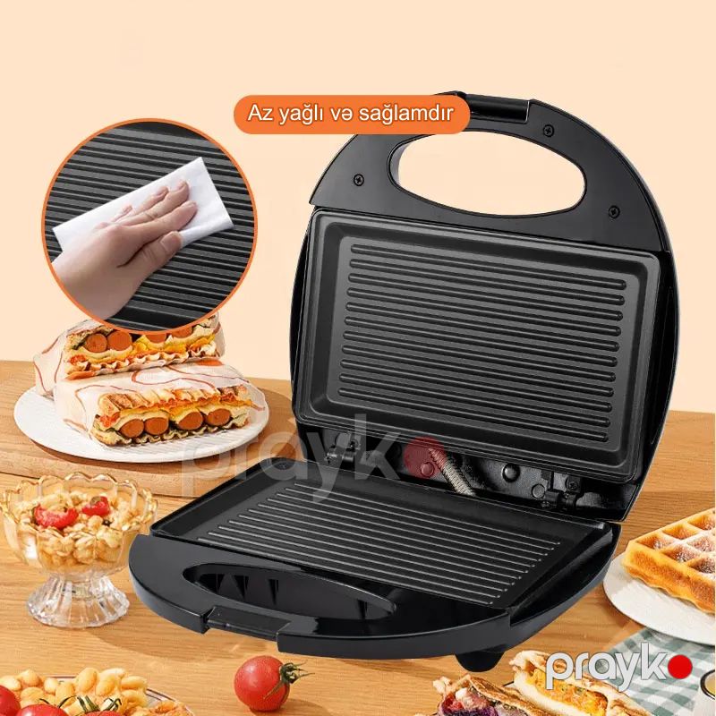 Sokany SK-BBQ-846 Çoxfunksiyalı Elektrikli Toster Sandviç Biftek İzgaralar Hazırlayıcı Toster 700 W — Toster və vaflyasıcı, Bakı (3)