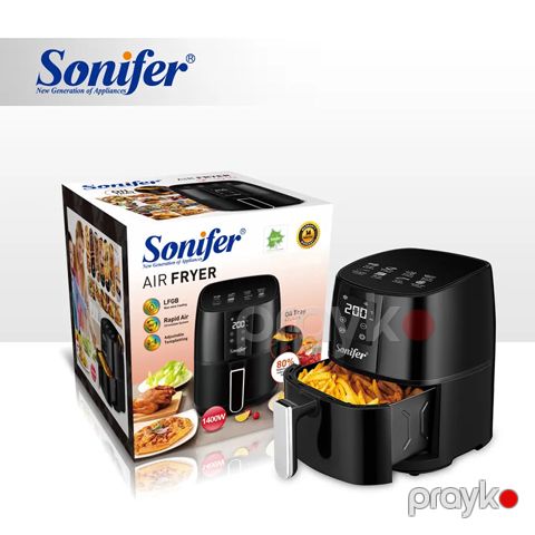 Elektrikli Sonifer LED Rəqəmsal Fritöz 1400W Gücə Məxsus 360° Tənzimlənən Temperatur 4.2L Yapışmayan Bişirmə Səthi — Bakı