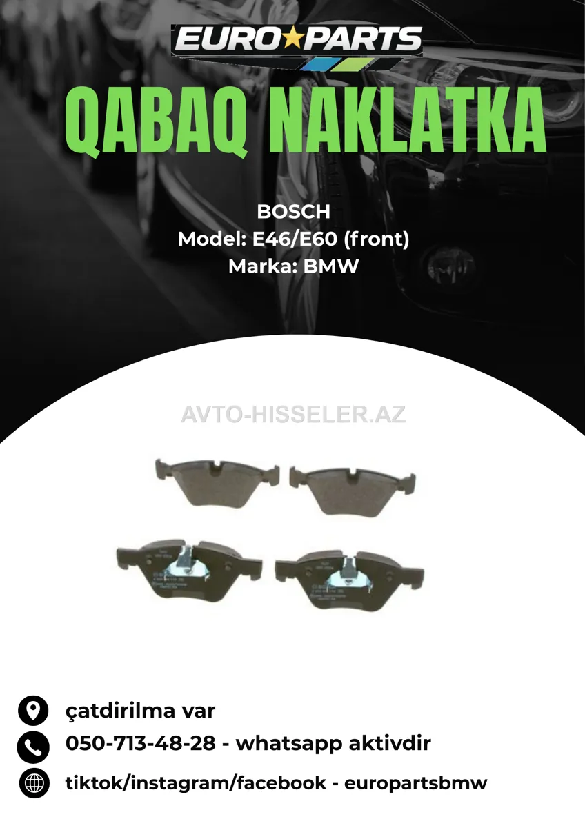 BMW E46/E60 qabaq naklatka Bosch — Bakı
