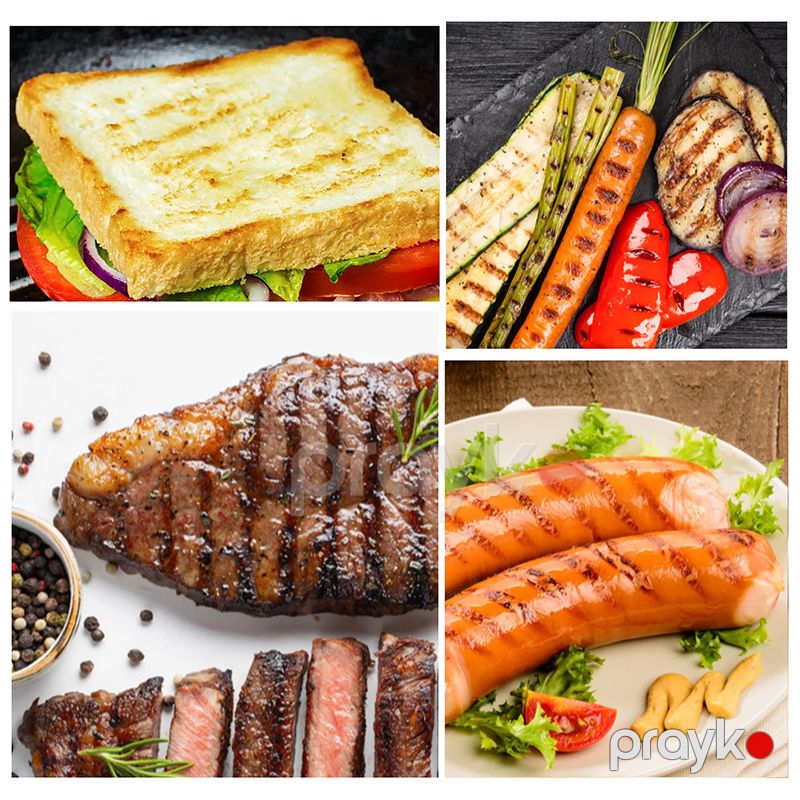 Sonifer SF-6142 Elektrikli Qril Sendvic Maşını Xüsusi Yapışmayan Örtüklü Profesionnal Termostat Nəzarətli Toster Grill Maker Sandwich Maker — Toster və vaflyasıcı, Bakı (6)