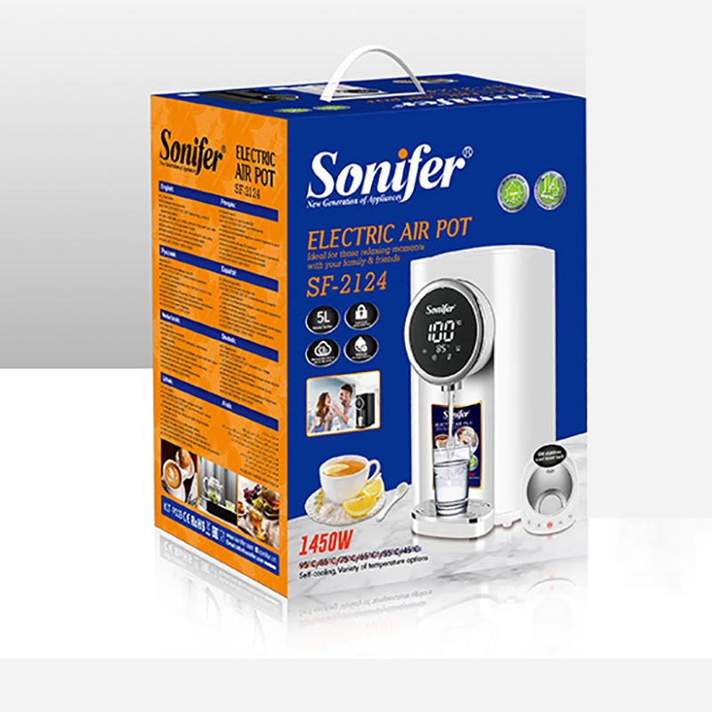 Sonifer SF-2124 Termo Çaydan Paslanmayan Polad Elektrikli Çaydan Böyük Tutumlu Çaydan 5L — Samovarlar, Bakı (5)