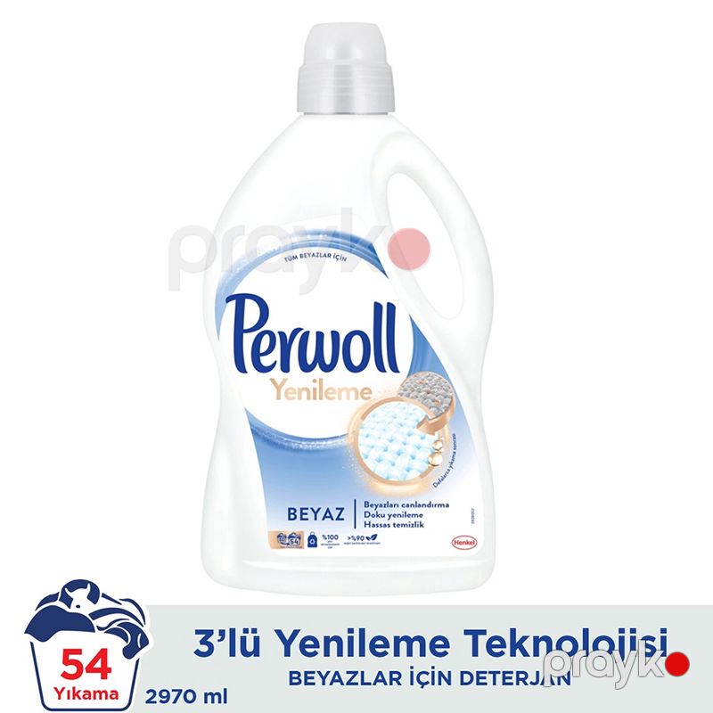 Perwoll Yenileme Beyaz Sıvı Çamaşır Deterjanı Ağ Geyimlərimiz Üçün Yeni Pervoll Yuyucu Maye Toz 3 L — Mallar, Bakı (2)