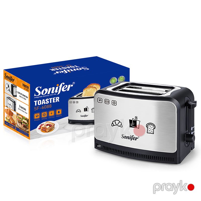 Sonifer Sf-6088 Çörək Toster Çörek Qızardıcı Toster 2 dilimli elektrikli çörək sendviç tosteri — Toster və vaflyasıcı, Bakı (2)