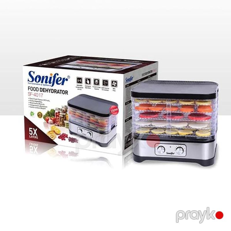 Sonifer SF-4017 5 Qatlı Mini Elektrikli Meyvə Qurutma Maşını Aşağı Temperatur Tənzimlənməli Meyvə Quruducu — Digər mətbəx texnikası, Bakı (7)
