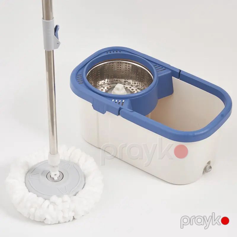 Yüksək Keyfiyyətli Döşəmə Təmizləyici Mop Paslanmayan Polad Fırlanan Mikrofiber Mop Vedrə Dəsti — Mallar, Bakı (4)