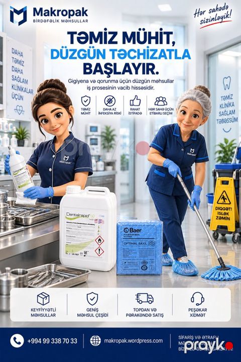 Polietilen baxil və dezinfeksiya məhlulları — Bakı