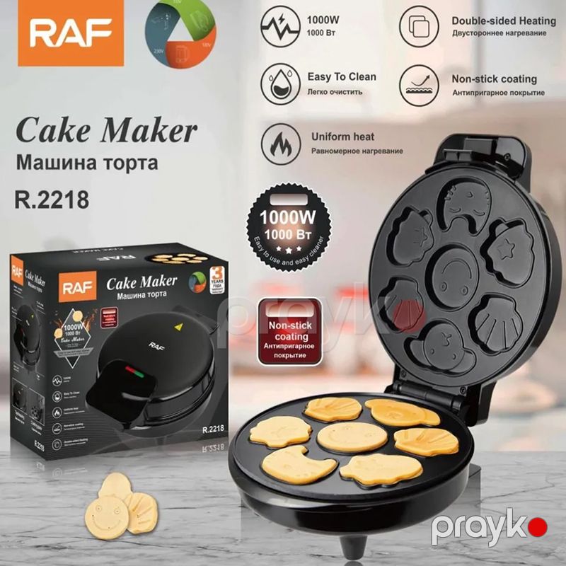 RAF R.2218 Elektrikli Çoxfunksiyalı Vafli Hazırlayan Toster 1000W Gücündə — Toster və vaflyasıcı, Bakı (7)