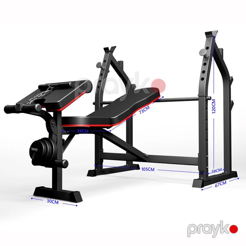 Yüksək Keyfiyyətli Squat Rack Çoxfunksiyalı Ev Fitness Avadanlığı Polad Trenajor Dəsti — Fitness və simulyatorlar, Bakı (6)