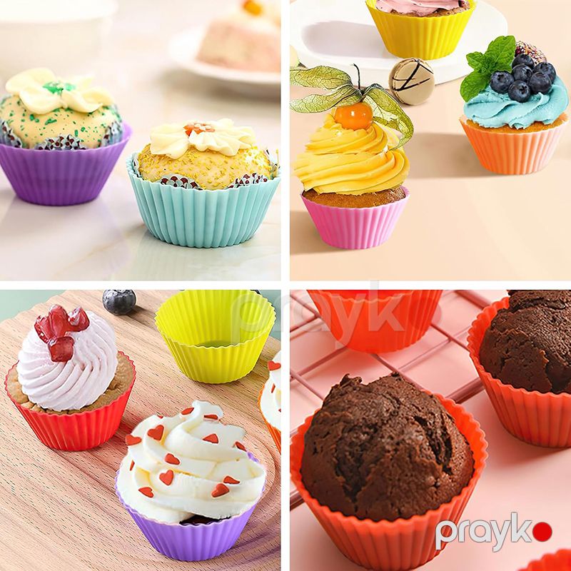Sevimli mini silikon fincan keks qəlibi dəsti 12li Mini Silikon Muffin Kek Kalıbı qida dərəcəli silikon kek qabı — Qablar və mətbəx əşyaları, Bakı (5)