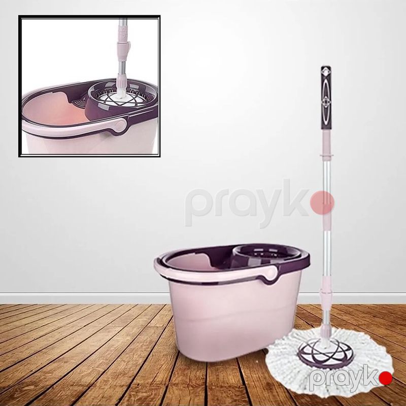 Titiz Döşəmə Temizlik Seti 180 Derece Döner Mikrofiber Mop Paspas Başlıq 10 Lt TP-667 Avtomatik Təmizləmə Temizlik Seti — Mallar, Bakı (6)
