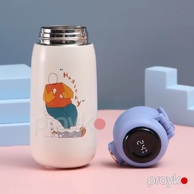 Sevimli Cizgi Film Karikaturalı Uşaq Termal Su Qabı Uşaqlar Üçün Ağıllı Paslanmayan Polad Termos Sızdırmaz Termos 420ml — Termos və termoş, Bakı (2)