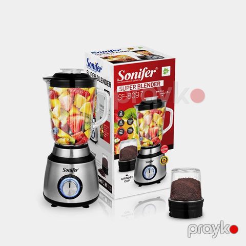 Sonifer SF-8097 Çoxfunksiyalı Standlı Blender Üyüdücü Başlıqlı Blender Mətbəx Blenderi 600 W — Bakı