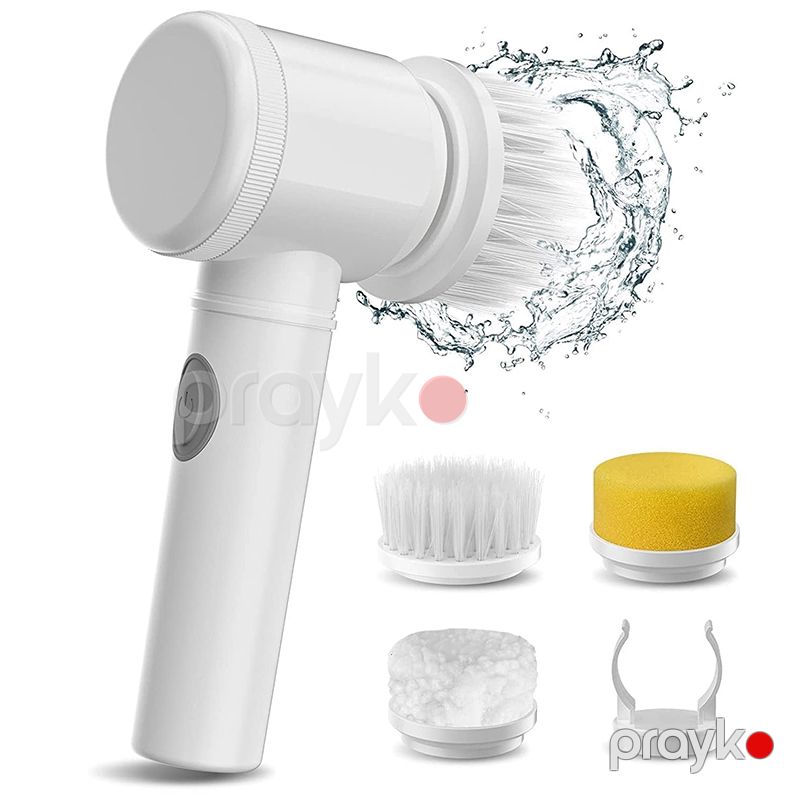 Elektrikli Magic Brush Təmizləyici Fırça 3 Başlıqlı Elektrikli Təmizləmə Fırçası Simsiz Təmizləyici Fırça — Mallar, Bakı (2)