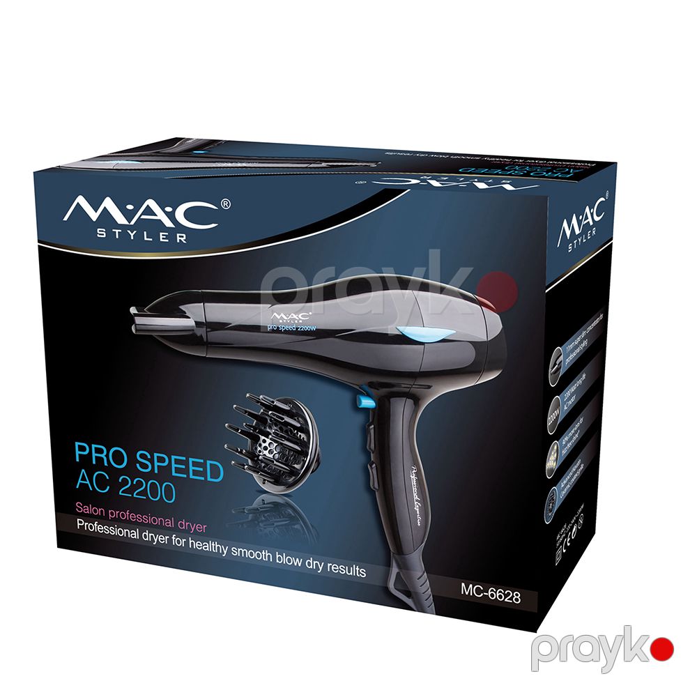 Yüksək keyfiyyətli MAC styler speed Mc-6628 saç qurutma feni 2200Vt — Fən, Bakı (7)