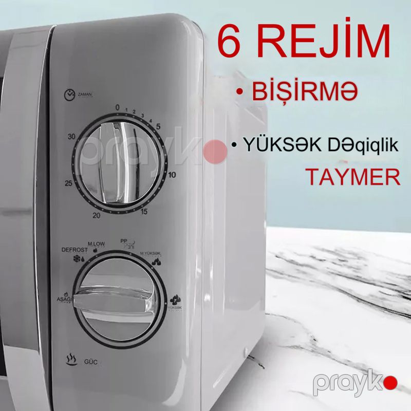 Sonifer SF-4022 Elektrikli Mikrodalğalı Soba Yüksək Keyfiyyətli Soba 700W Gücündə Tutum 20 L — Mikrodalğalı sobalar, Bakı (5)