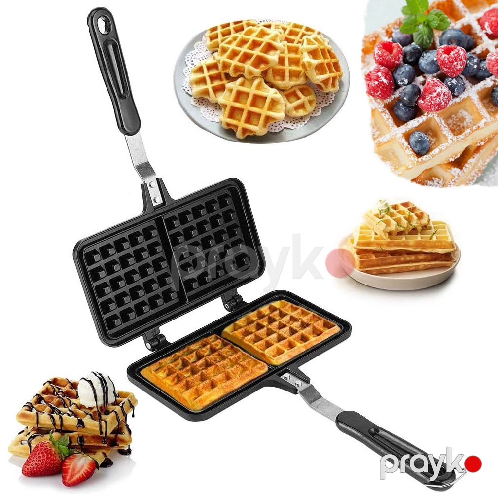 Yüksək Keyfiyyətli Kvadrat Vafli Maker Vafli Hazırlama Maşını Yumurta Vafli Maker Qaz Sobası Üçün Belçika vafli bişirən — Qablar və mətbəx əşyaları, Bakı (4)