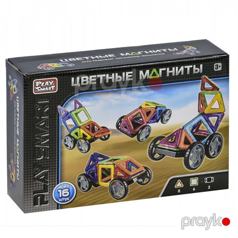 Play Smart Maqnitli Konstruktor Dəsti – 16 Hissəli İnkişafetdirici Oyuncaq — İdman, hobi, istirahət, Bakı (3)