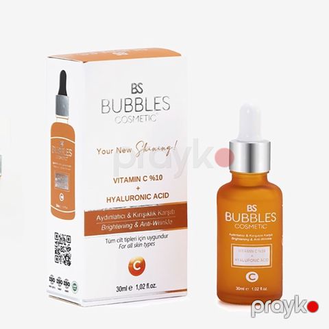 Bs Bubbles Cosmetic Vitamin C Tərkibli Dəri Ağardıcı Serum 30ml Qırışıqlara Qarşı Baxım Serumu BSC077 — Bakı