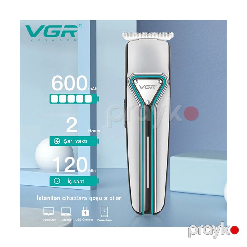 Yeni VGR Professional Saç Saqqal Boyun və Bədən Təraş Makası V-008 — Usturalar, trimmerler və epilyatorlar, Bakı (5)
