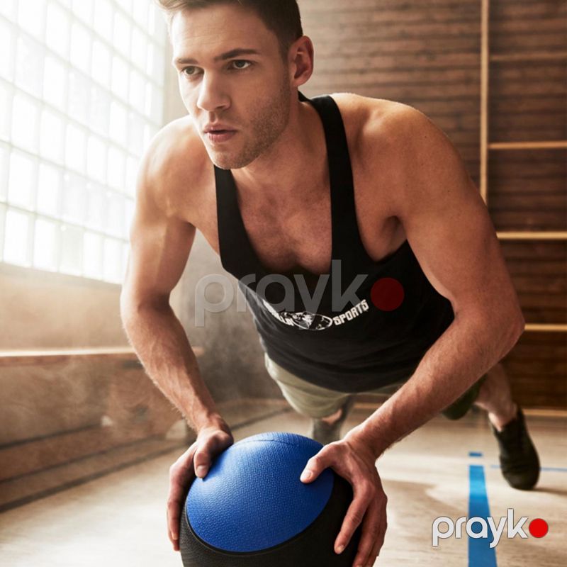 Tibbi Top Sintetik Kauçuk Ağır Fitness Top 6 kq Fitness Ağırlıq Topları Bel Qarın Reabilitasiyası Təlimi Medicine Ball — İdman, hobi, istirahət, Bakı (3)